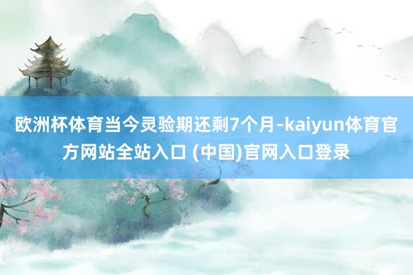 欧洲杯体育当今灵验期还剩7个月-kaiyun体育官方网站全站入口 (中国)官网入口登录