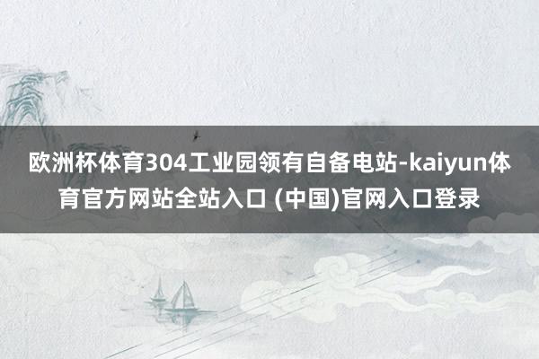 欧洲杯体育304工业园领有自备电站-kaiyun体育官方网站全站入口 (中国)官网入口登录