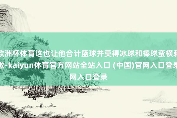 欧洲杯体育这也让他合计篮球并莫得冰球和棒球蛮横刺激-kaiyun体育官方网站全站入口 (中国)官网入口登录