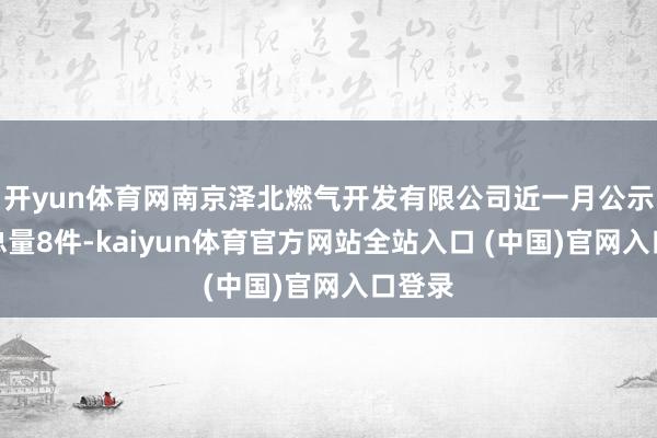 开yun体育网南京泽北燃气开发有限公司近一月公示投诉总量8件-kaiyun体育官方网站全站入口 (中国)官网入口登录