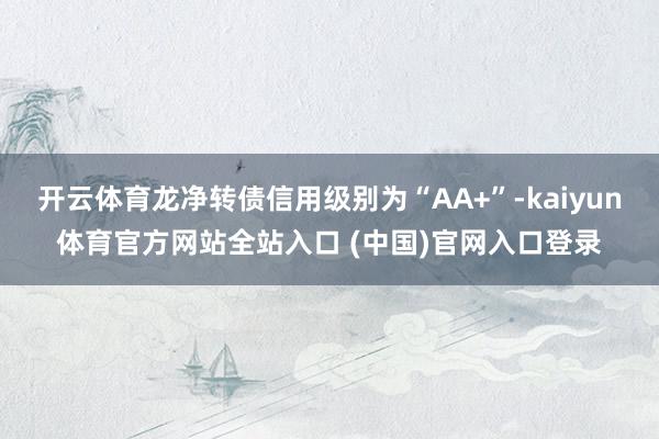 开云体育龙净转债信用级别为“AA+”-kaiyun体育官方网站全站入口 (中国)官网入口登录